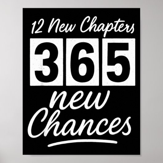Happy New Years 12 New Chapters 365 New Chances Ne Poster (Vorne)