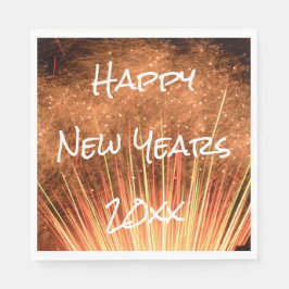 Happy New Years 20xx Fireworks Serviette