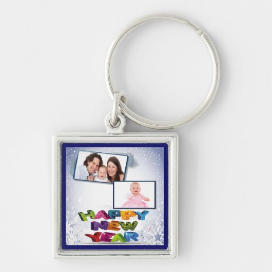 Happy New Year's Add Your Foto Schlüsselanhänger (Vorne)