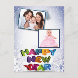 Happy New Year's Add Your Fotos Postcard Feiertagspostkarte