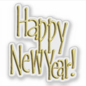Happy New Years Aufkleber (Vorderseite)