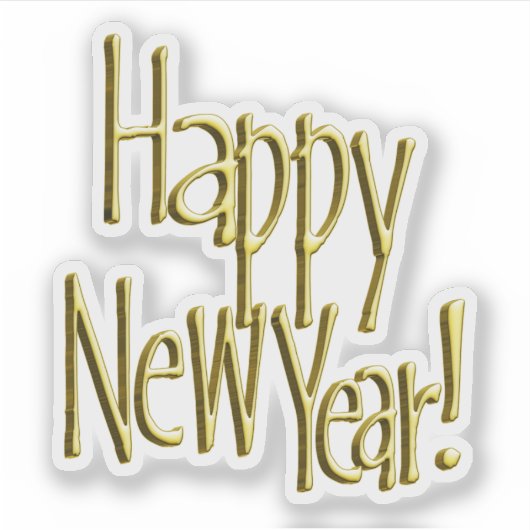 Happy New Years  Aufkleber (Vorderseite)