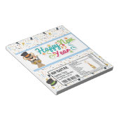 Happy New Years Candy Bar Wrapper Gastgeschenke Notizblock (angewinkelt)