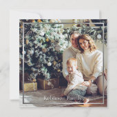 Happy New Years einfaches Schwarz/Weiß Kariertes F Mitteilungskarte (Rückseite)