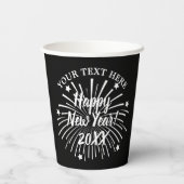 Happy New Year's Eve 2023 custom paper party cups Pappbecher (Rückseite)