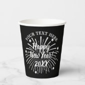 Happy New Year's Eve 2023 custom paper party cups Pappbecher (Vorderseite)