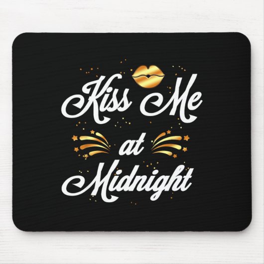 Happy New Year's Eve Nye 2022 Party Kiss Mousepad (Vorne)