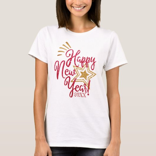Happy New Years Eve Party Custom Year T - Shirt (Vorderseite)