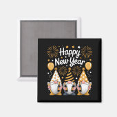Happy New Years Eve Party Gnomes Matching Family Magnet (Vorderseite/Rückseite)