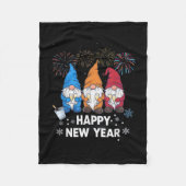 Happy New Years Eve Party Gnomes Matching Family O Fleecedecke (Vorderseite)