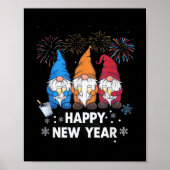 Happy New Years Eve Party Gnomes Matching Family O Poster (Vorne)
