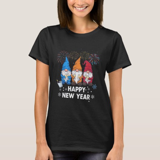 Happy New Years Eve Party Gnomes Matching Family O T-Shirt (Vorderseite)