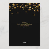 Happy New Years Eve Party Gold Stars Einladung (Rückseite)