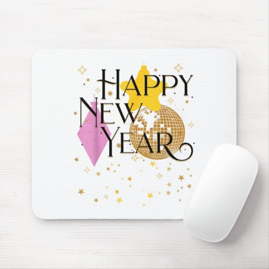 Happy New Years Eve Party Supplies 2026 Matching M Mousepad (Mit Mouse)