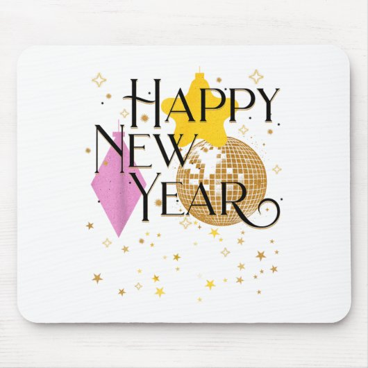 Happy New Years Eve Party Supplies 2026 Matching M Mousepad (Vorne)