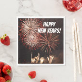 Happy New Years Fireworks Serviette (Beispiel)
