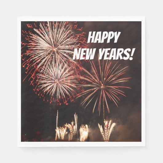 Happy New Years Fireworks Serviette (Vorderseite)