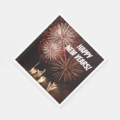 Happy New Years Fireworks Serviette (Ecke)