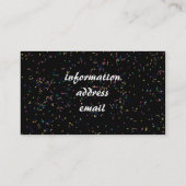 Happy New Years Gold Text Visitenkarte (Rückseite)