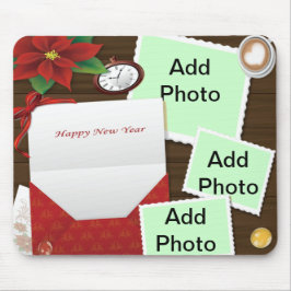 Happy New Year's mit Holly Add Fotos Maus Pad Mousepad