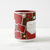 Happy New Year's mit Holly Add Your Fotos Tasse (Zentrum)