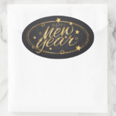 Happy New Years Oval Sticker (Tasche)