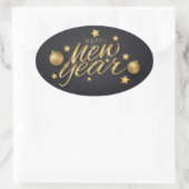 Happy New Years Oval Sticker (Tasche)