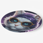 Happy New Year's Party - Cat in Disguise Pappteller (Schrägansicht)