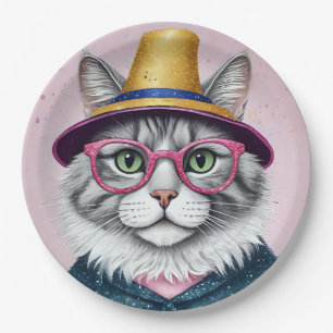 Happy New Year's Party - Cat in Disguise Pappteller
