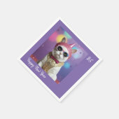 Happy New Year's Party - Cat in Disguise Serviette (Ecke)