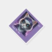 Happy New Year's Party - Cat in Disguise Serviette (Ecke)