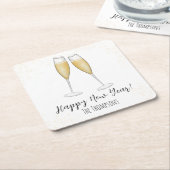 Happy New Years Party Champagne Party Rechteckiger Pappuntersetzer (angewinkelt)