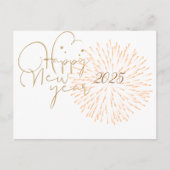 HAPPY NEW YEARS POSTCARD MIT GOLDEN DETAILS POSTKARTE (Vorderseite)
