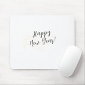 Happy New Years Simple Calligraphy Script Mousepad (Mit Mouse)