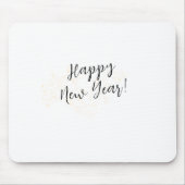 Happy New Years Simple Calligraphy Script Mousepad (Vorne)