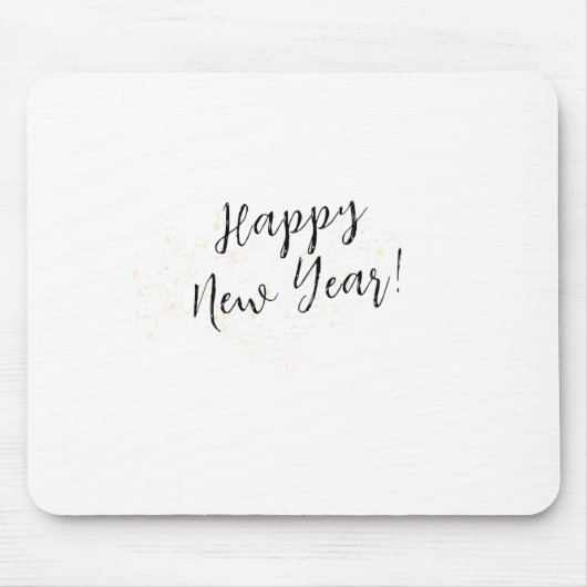 Happy New Years Simple Calligraphy Script Mousepad (Vorne)
