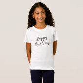 Happy New Years Simple Calligraphy Script T-Shirt (Vorne ganz)