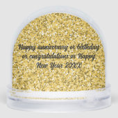 Happy New Years Snow Globe Schneekugeln (Rückseite)