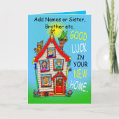 Happy New Zuhause Karte (Vorderseite)
