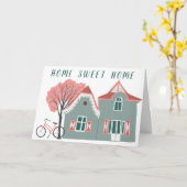 Happy New Zuhause Sweet Illustriert CUSTOM Karte (Gelbe Blume)