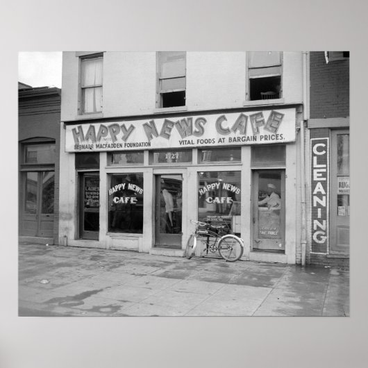 Happy News Cafe, 1938. Vintages Foto Poster (Vorne)