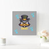 Happy Newyear 2025 Wanduhr (Zuhause)