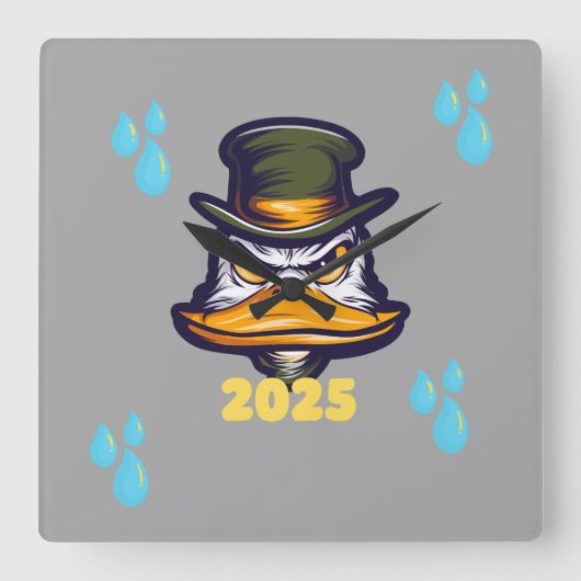 Happy Newyear 2025 Wanduhr (Vorderseite)