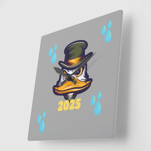 Happy Newyear 2025 Wanduhr (Winkel)