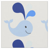 Happy Niedlich Blue Whale Fabric Stoff (Nahaufnahme)
