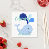 Happy Niedlich Blue Whale Serviette (Beispiel)