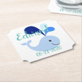 Happy Niedlich Blue Whale Untersetzer (angewinkelt)