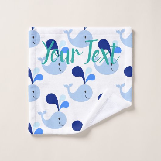 Happy Niedlich Blue Whale Waschlappen (Waschlappen)