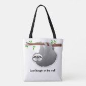 Happy Niedlich Brown Sloth "Ich bin ein langsamer  Tasche (Rückseite)