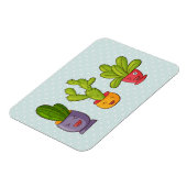 Happy Niedlich Cactus in Blume Pots Fun Illustrati Magnet (Linke Seite)